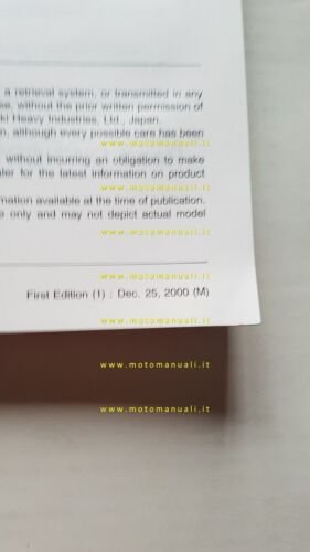 Kawasaki ER-5 2000 manuale officina INGLESE originale