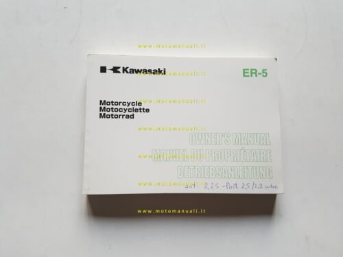 KAWASAKI ER-5 2002-2003 manuale uso manutenzione INGLESE originale
