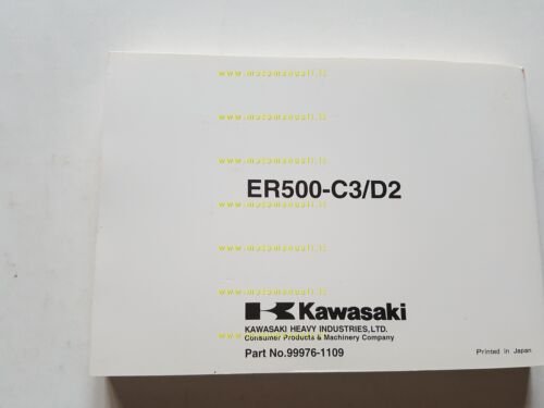 KAWASAKI ER-5 2002-2003 manuale uso manutenzione INGLESE originale