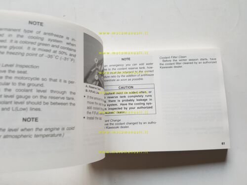 KAWASAKI ER-5 2002-2003 manuale uso manutenzione INGLESE originale