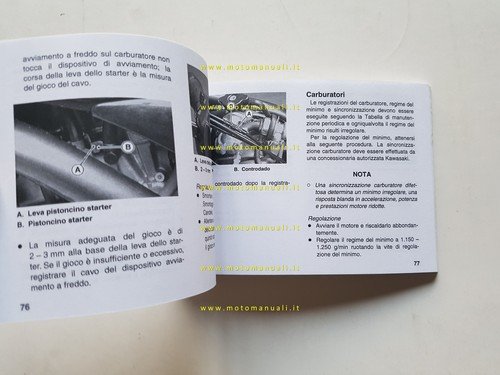 KAWASAKI ER-5 2002-2003 manuale uso manutenzione ITALIANO originale