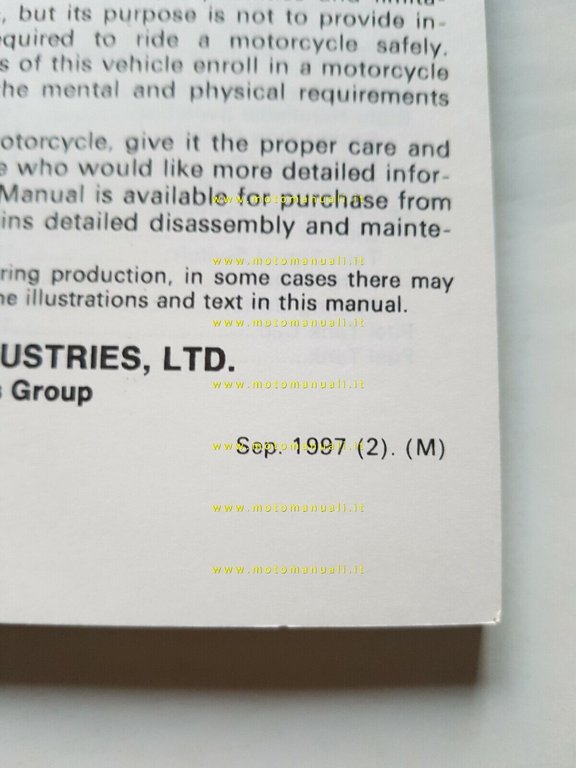 Kawasaki ER-5 500 1997 manuale uso INGLESE originale ENGLISH owner's …