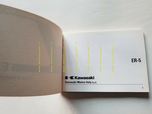 Kawasaki ER-5 500 1997 manuale uso manutenzione libretto originale italiano
