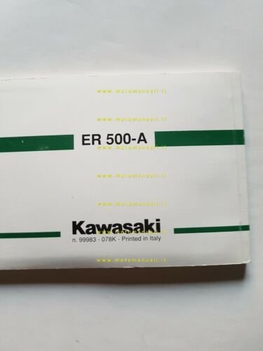 Kawasaki ER-5 500 1999 manuale uso manutenzione originale italiano