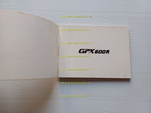 KAWASAKI GPX 600 R 1988 manuale uso manutenzione libretto originale …