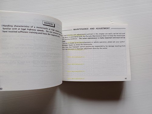 KAWASAKI GPX 750 R 1987-88 manuale uso manutenzione libretto originale …
