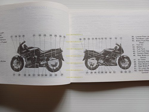 KAWASAKI GPX 750 R 1987-88 manuale uso manutenzione libretto originale …