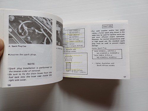 KAWASAKI GPX 750 R 1987-88 manuale uso manutenzione libretto originale …