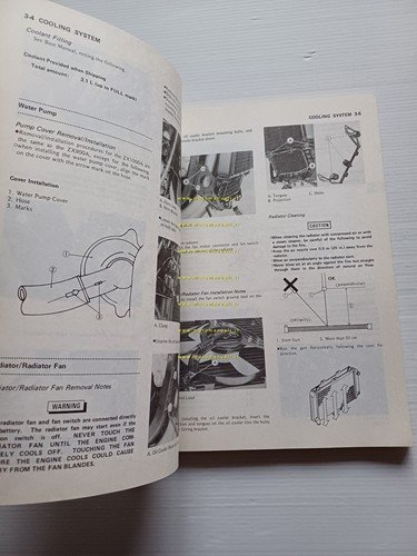 Kawasaki GPZ 1000 RX 1985 SUPPLEMENTO manuale officina INGLESE originale