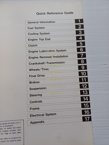 Kawasaki GPZ 1000 RX 1985 SUPPLEMENTO manuale officina INGLESE originale