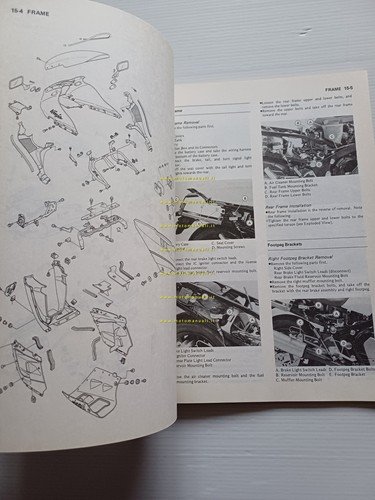 Kawasaki GPZ 1000 RX 1985 SUPPLEMENTO manuale officina INGLESE originale