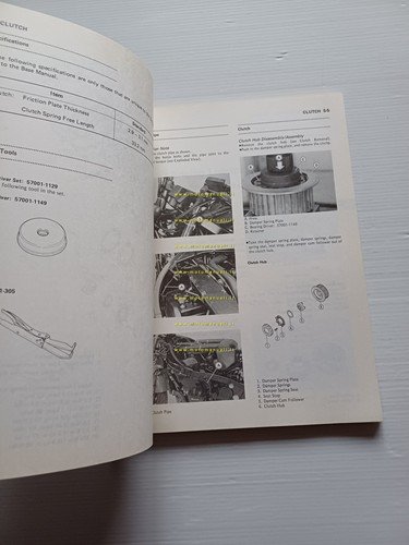 Kawasaki GPZ 1000 RX 1985 SUPPLEMENTO manuale officina INGLESE originale