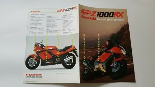 Kawasaki GPz 1000 RX 1986 depliant ITALIANO moto originale brochure