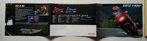 Kawasaki GPZ 1100 depliant originale TESTO INGLESE