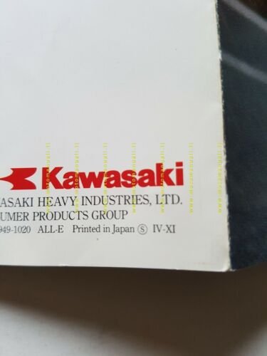Kawasaki GPZ 1100 depliant originale TESTO INGLESE