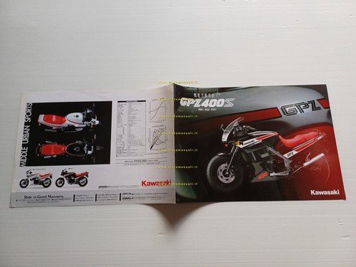 Kawasaki GPZ 400 S depliant GIAPPONESE originale
