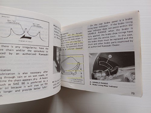 Kawasaki GPZ 500-400 S 1989 manuale uso manutenzione libretto originale