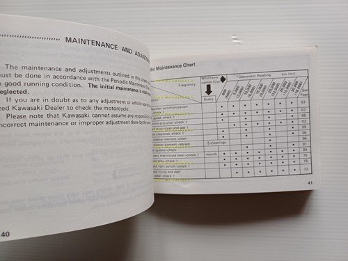 Kawasaki GPZ 500-400 S 1989 manuale uso manutenzione libretto originale
