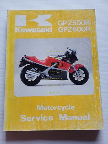 Kawasaki GPZ 500 R GPZ 600 R 1985 manuale officina …