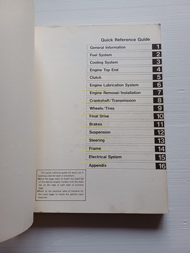 Kawasaki GPZ 500 R GPZ 600 R 1985 manuale officina …