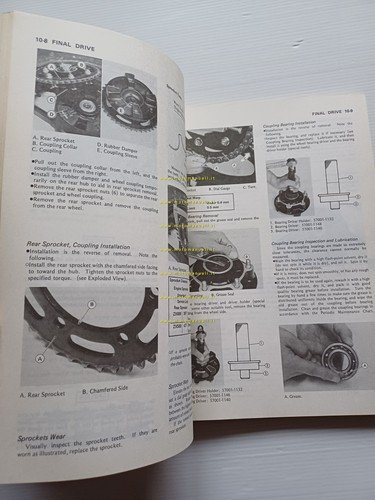Kawasaki GPZ 500 R GPZ 600 R 1985 manuale officina …