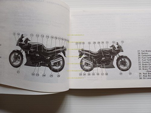 Kawasaki GPZ 500 S 1984-85 manuale uso manutenzione libretto originale …