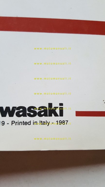 Kawasaki GPZ 500 S 1987 manuale uso manutenzione libretto originale …