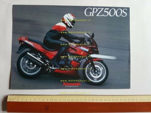 Kawasaki GPZ 500 S 1994 depliant originale TESTO INGLESE