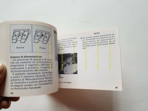 Kawasaki GPZ 500 S 1994 manuale uso manutenzione libretto originale …