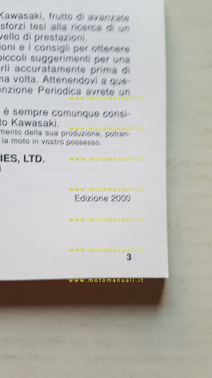 Kawasaki GPZ 500 S 2000 manuale uso manutenzione libretto originale …