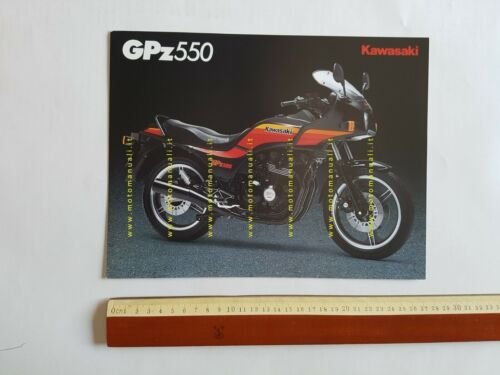 Kawasaki GPZ 550 depliant INGLESE originale moto ENGLISH