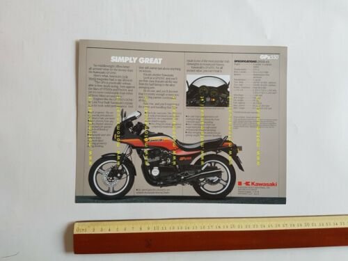 Kawasaki GPZ 550 depliant INGLESE originale moto ENGLISH