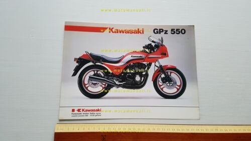 Kawasaki GPz 550 Uni-Trak 1984 depliant ITALIANO originale