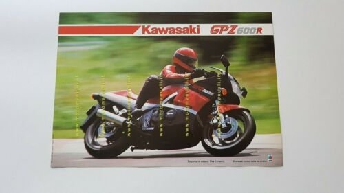 Kawasaki GPz 600 R 1985 depliant ITALIANO moto originale brochure