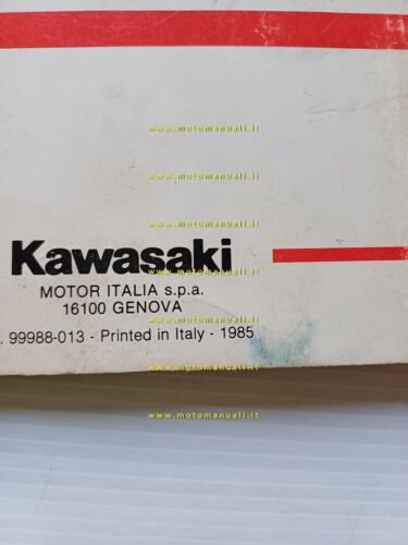 KAWASAKI GPZ 600 R 1985 manuale uso manutenzione libretto originale …