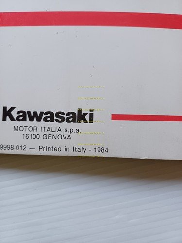 Kawasaki GPZ 900 R 1984 manuale uso manutenzione libretto originale …