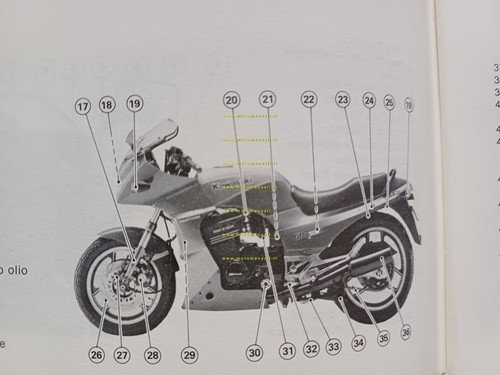 Kawasaki GPZ 900 R 1984 manuale uso manutenzione originale italiano