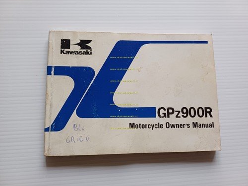 Kawasaki GPZ 900 R 1984 manuale uso manutenzione originale TESTO …