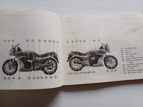 Kawasaki GPZ 900 R 1984 manuale uso manutenzione originale TESTO …