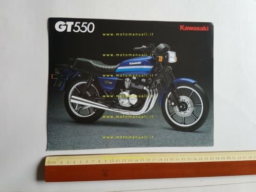 Kawasaki GT 550 1989 depliant originale moto TESTO INGLESE