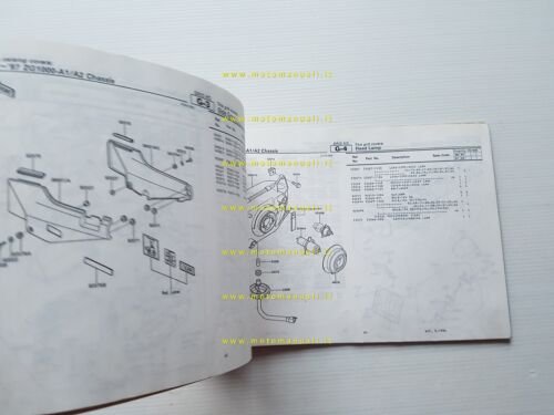 Kawasaki GTR 1000 1986-87 catalogo ricambi copia da microfiche originale