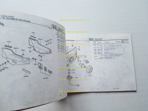 Kawasaki GTR 1000 1986-87 catalogo ricambi copia da microfiche originale