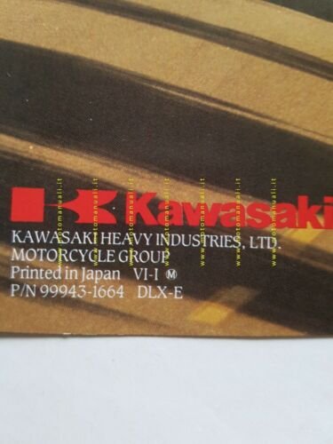 Kawasaki GTR 1000 1986 depliant originale moto TESTO INGLESE