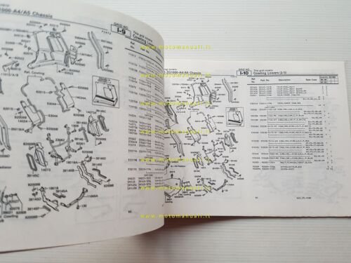Kawasaki GTR 1000 1989-90 catalogo ricambi copia da microfiche originale