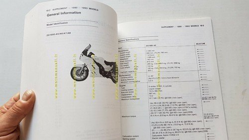 Kawasaki GTR 1000 Concours 1986-94 manuale officina originale workshop manual