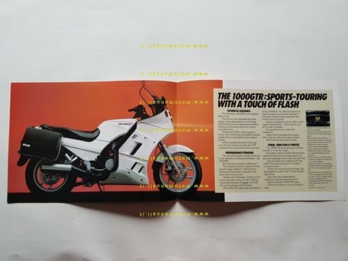 Kawasaki GTR 1000 depliant originale TESTO INGLESE