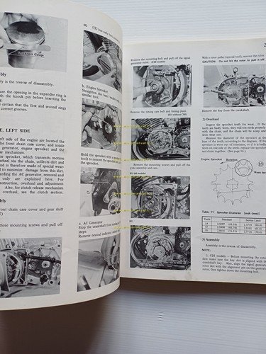 Kawasaki H1 500 - H2 750 1969-74 manuale officina INGLESE …