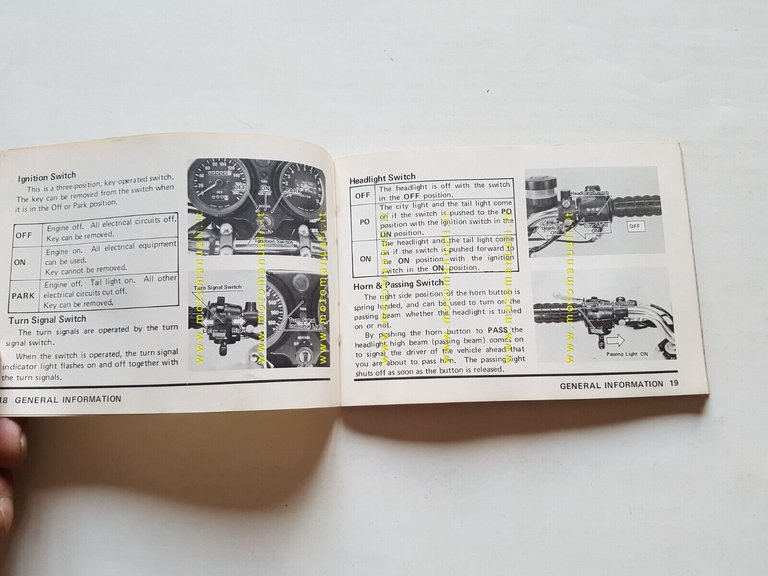 Kawasaki H1-E 500 1973 manuale uso manutenzione INGLESE originale owner's …