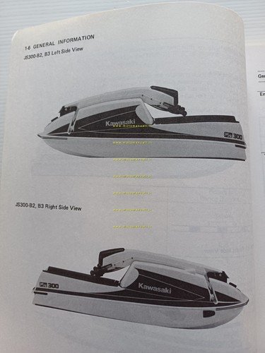 Kawasaki JS300 Jet Sky moto acqua 1986-1990 manuale officina INGLESE …