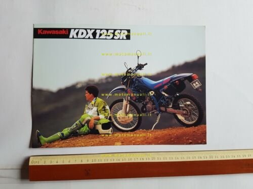 Kawasaki KDX 125 SR 1991 depliant originale TESTO INGLESE